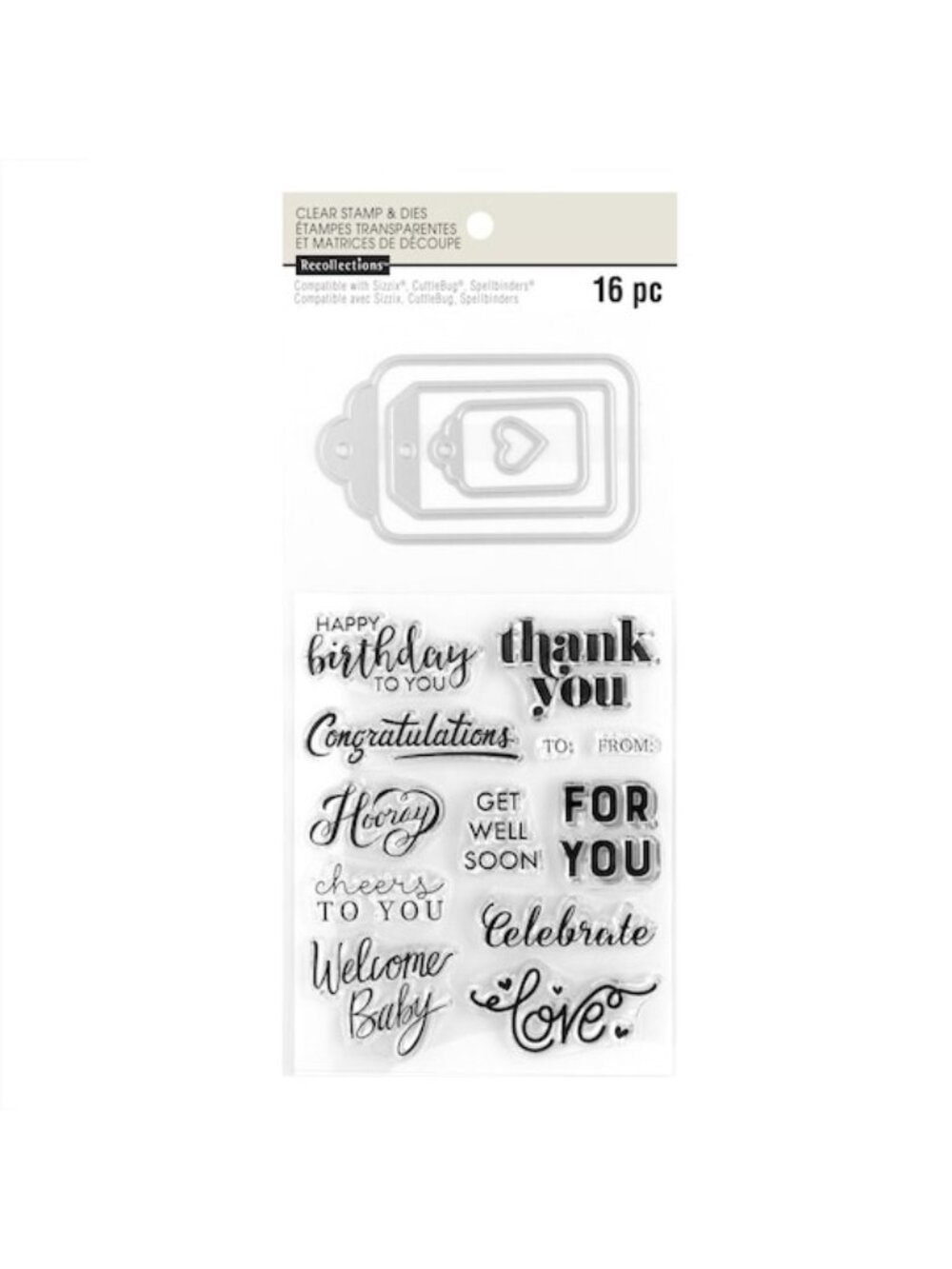 Tags Clear Stamp & Die Set by Recollections™